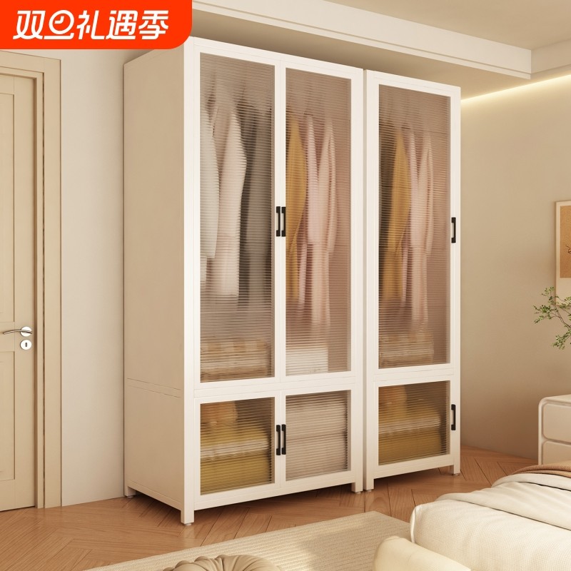 简易衣柜卧室家用出租房用组装金属全钢架新款衣橱小户型收纳柜子