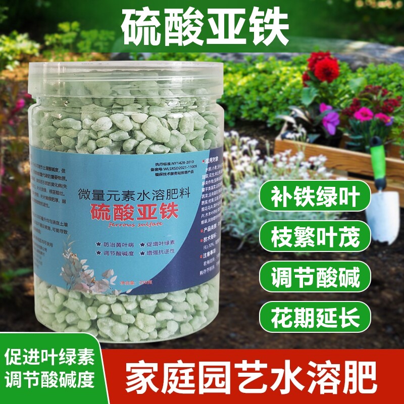硫酸亚铁花肥料喜酸栀子花茶花杜鹃花桂花水溶肥家用肥营养土壤