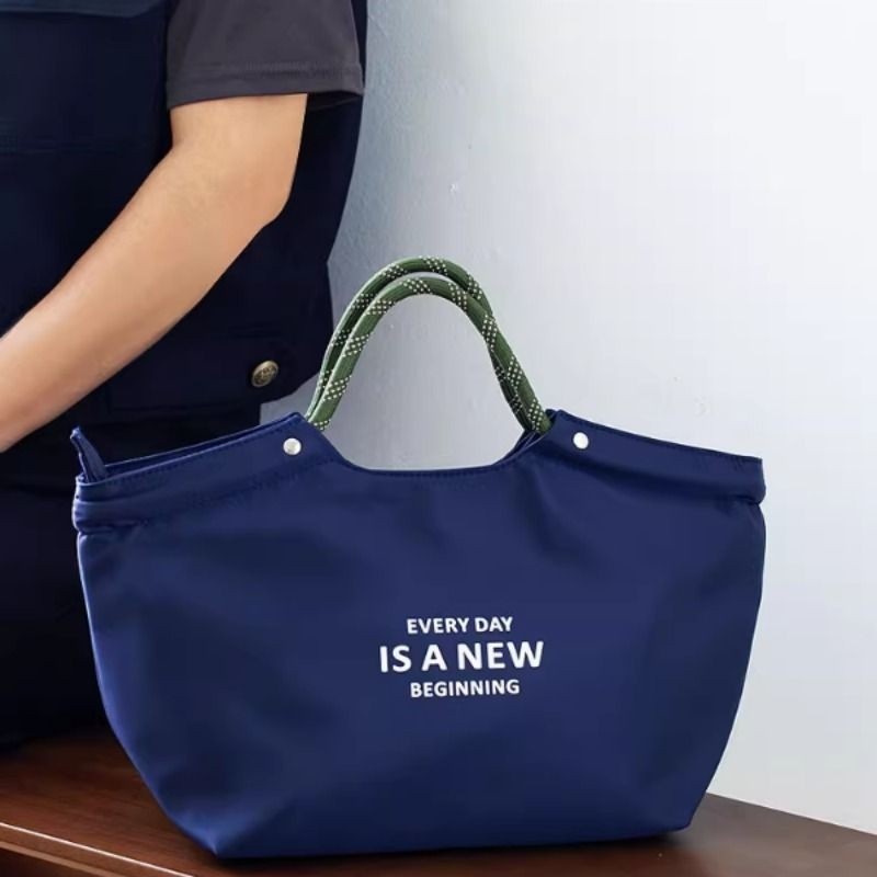 饭盒包手提袋防水便当包通勤上学上班族便携保温午餐袋子精致铝箔