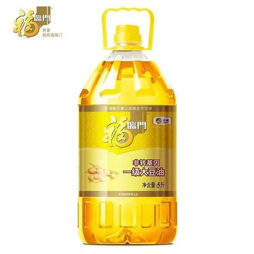 福临门非转基因一级大豆油5L*4桶整箱批发大桶