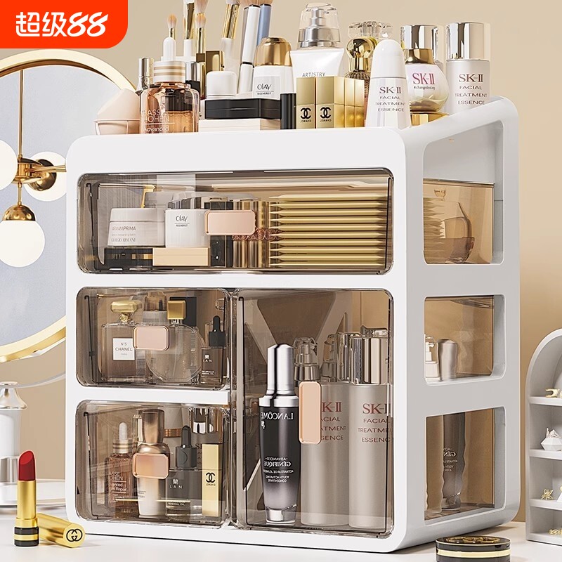 化妆品收纳盒梳妆台置物架桌面高级感卫生间洗漱台整理柜抽屉多层