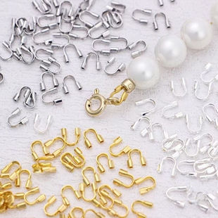 U型扣包金保色马蹄扣配件收尾定位扣保护绳diy手工制作手链配件