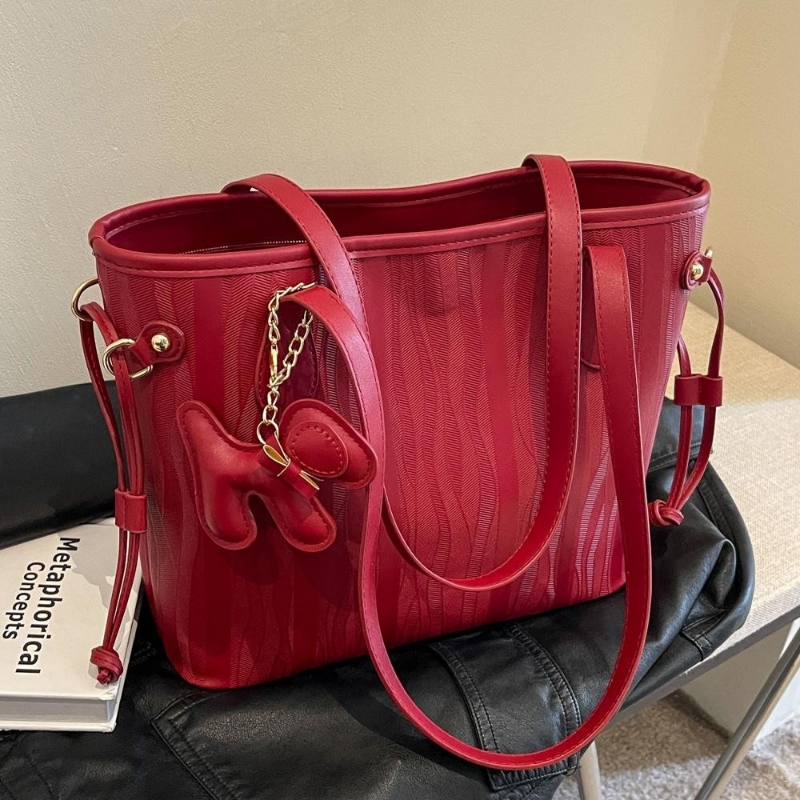 伊布古奇婚包大容量包包女2025新款新娘结婚红色手提包质感单肩包