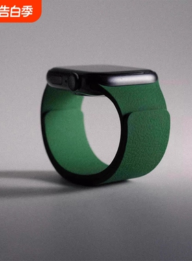 适用苹果iwatch手表S10表带硅胶S9磁吸S8荔枝纹7夏季65男女款applewatch腕带4SE高级感ultra高级纯色新款橙色