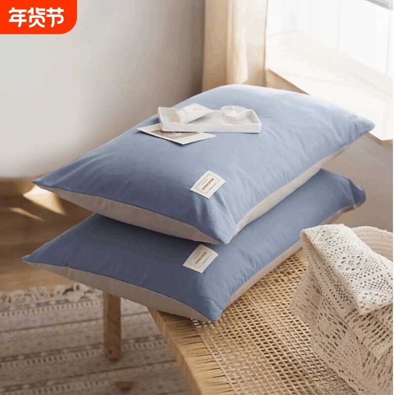 牛奶绒枕套一对装珊瑚绒枕巾枕头套秋冬48cm74cm纯棉枕芯套单