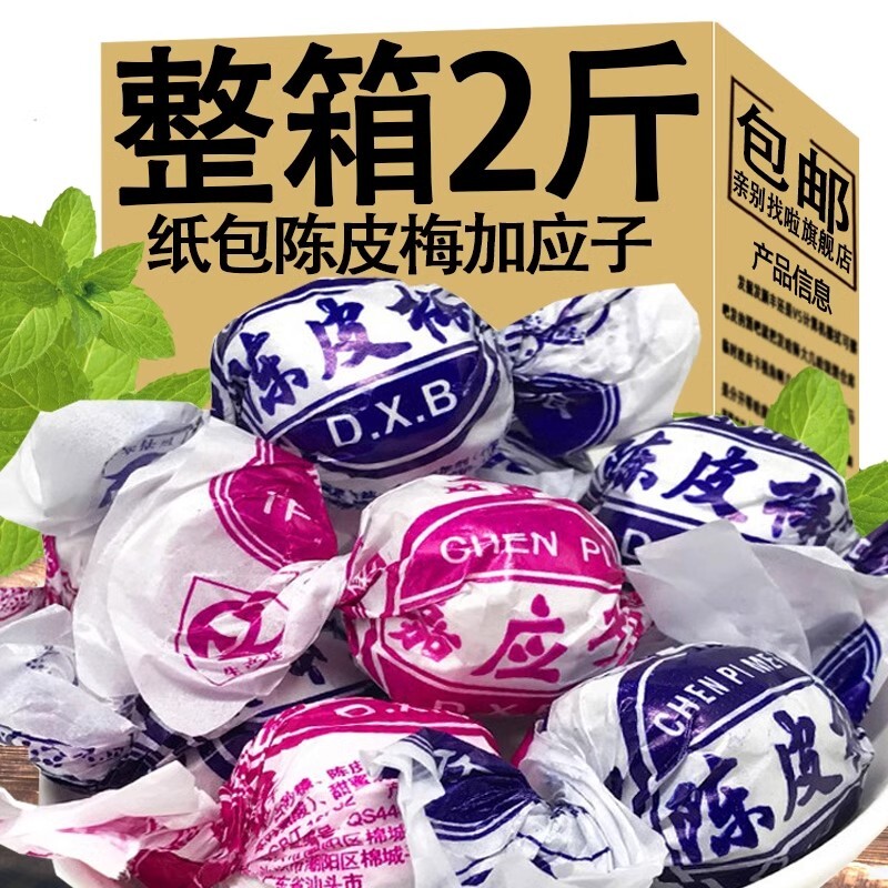 陈皮梅正宗加应子蜜饯凉果潮汕特产纸梅嘉应子果脯话梅零食健康