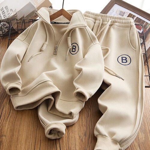 男童秋冬新款痞帅卫衣卫裤两件套大童男孩上衣长裤运动套装AC109