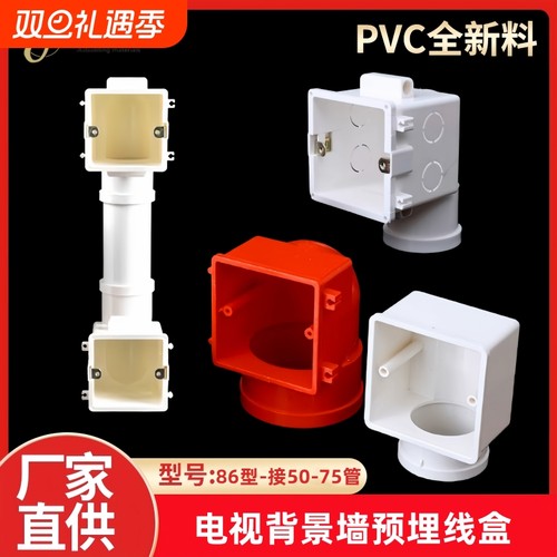 电视背景墙盒穿筋预埋86底盒