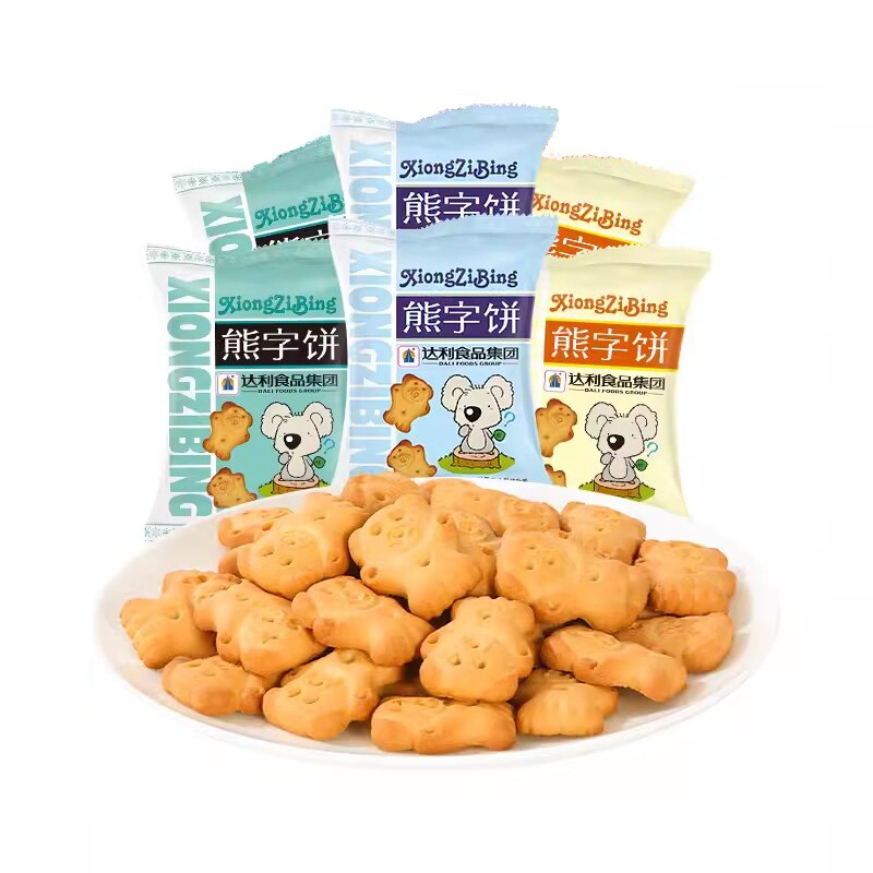 达利园好吃点熊字饼干手指饼干卡通儿童小熊饼干休闲食品散装零食