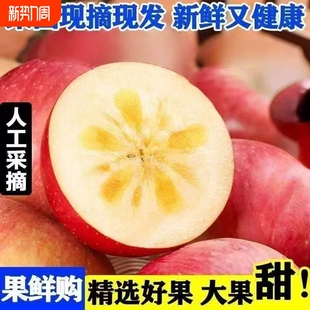 山西冰糖心丑苹果新鲜红富士脆甜水果当季 整便宜老年人现摘