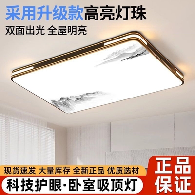 现代简约节能新中式山水吸顶灯