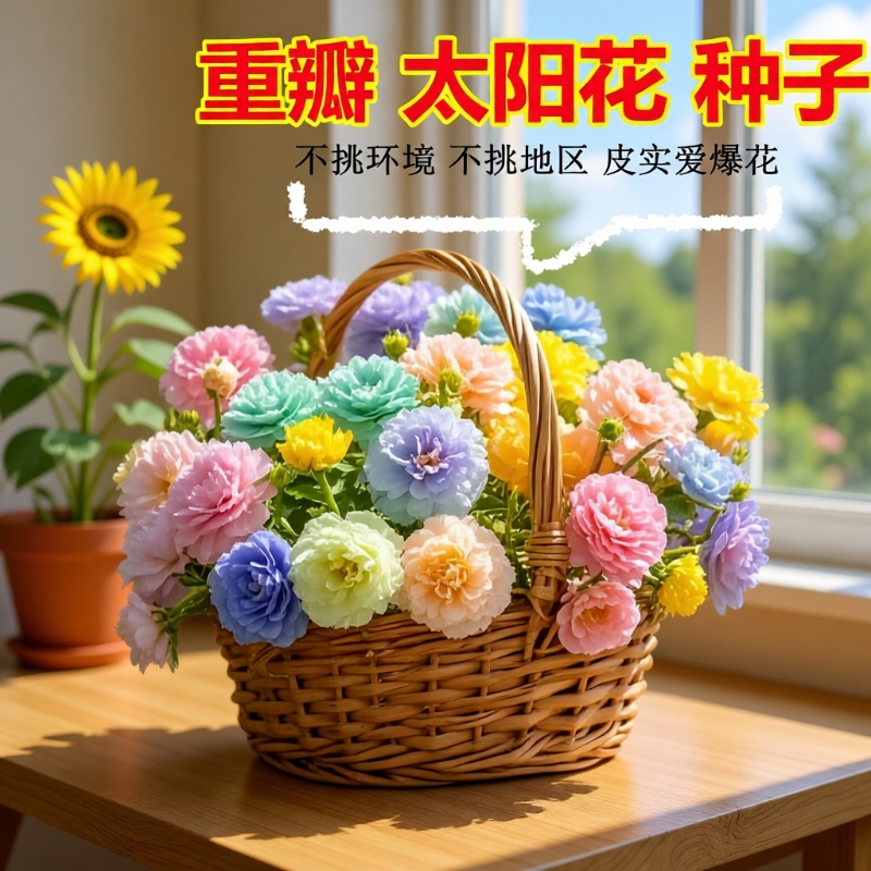 重瓣太阳花种子多层四季大花易活开花不断耐寒耐旱大花籽阳台庭院