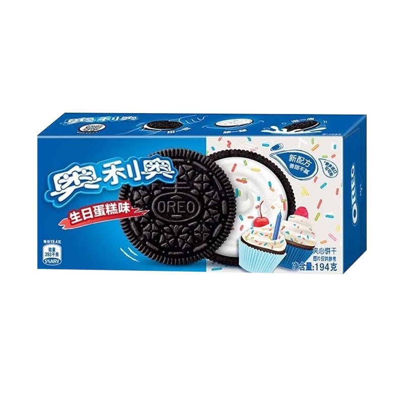 奥利奥夹心巧克力饼干生日蛋糕味194g*1盒/2盒