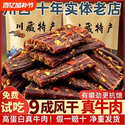 风干牛肉干四川西藏特产手撕超麻辣非内蒙古牦牛零食牛肉抗饿猪肉