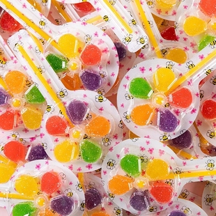 五彩风车糖软糖儿童零食网红棒棒糖水果味糖果散装 独立小包装