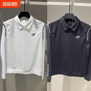上衣golfT恤 高尔夫球衣服装 女透气防晒速干修身 排汗Polo衫 长袖