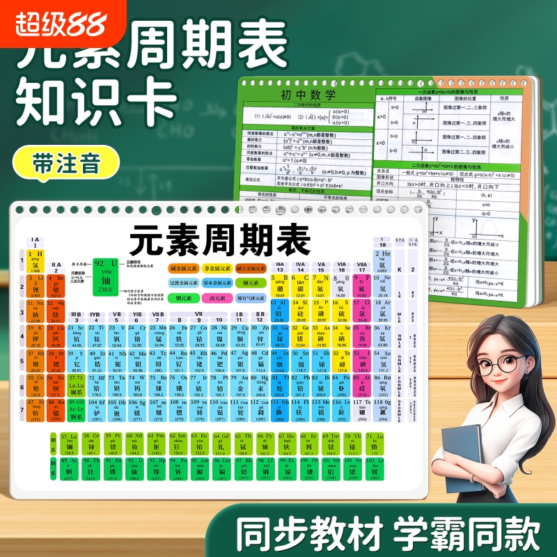 化学元素周期表初三化学顺口溜九年级初中化学公式卡公式大全挂图