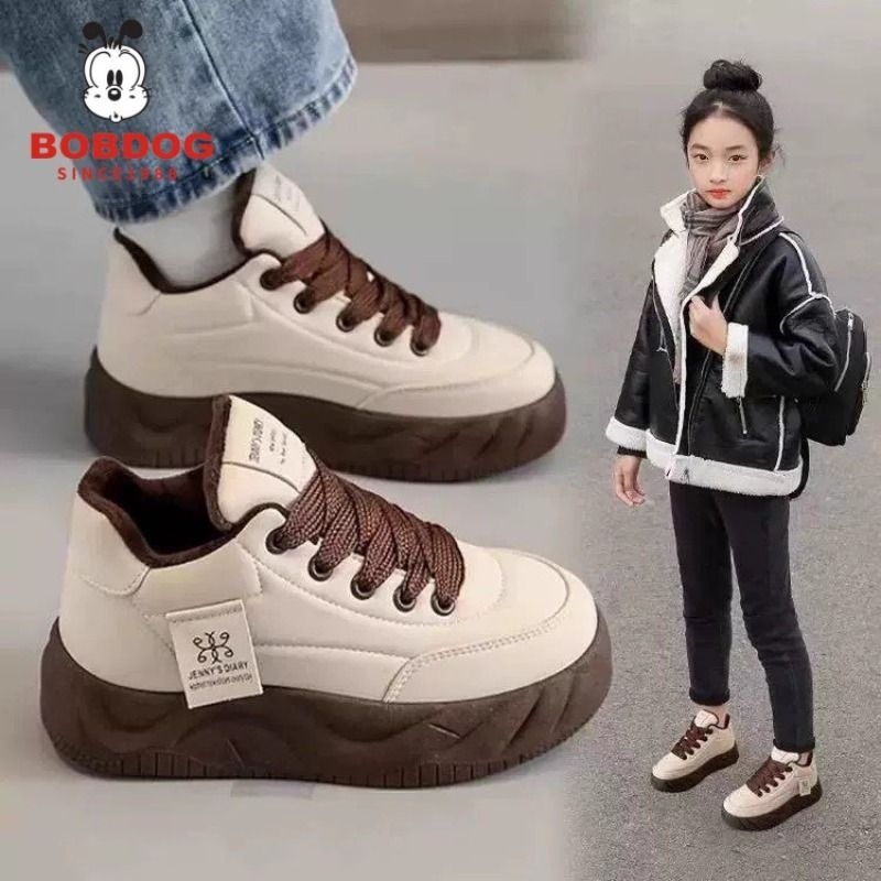 巴布豆女童春秋新款休闲板鞋