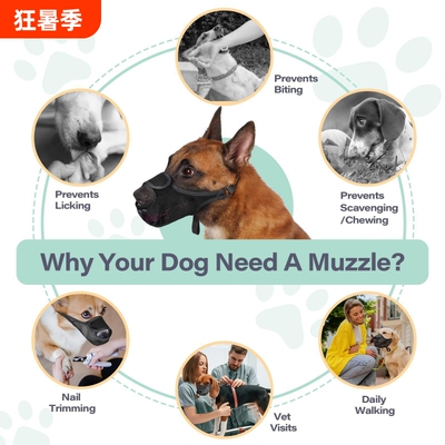anti eating muzzle狗狗新款狗嘴套网眼透气狗狗口罩安全防勒狗嘴