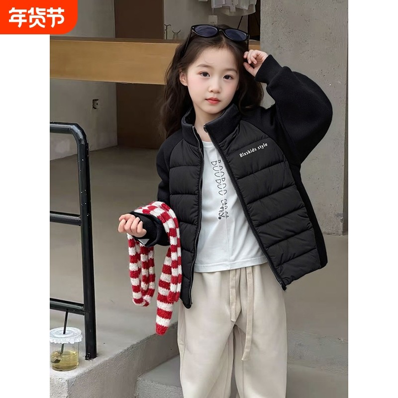 儿童棉服新款男童校服神器中大童外套棉袄衣服女童轻薄秋冬季外穿