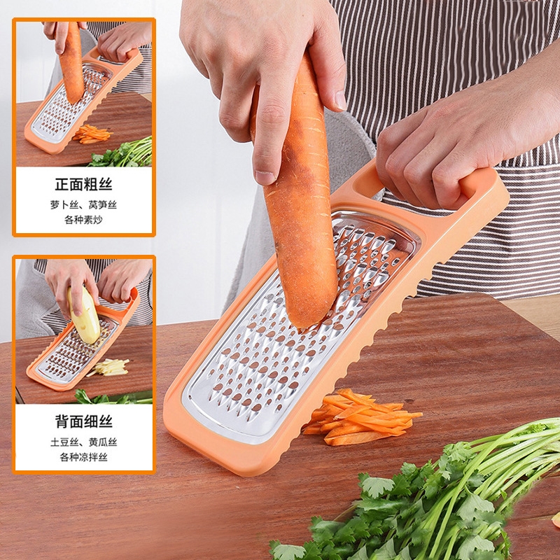 家用双面粗细两用刨丝器土豆厨房不锈钢擦丝器不伤手切菜多规格起