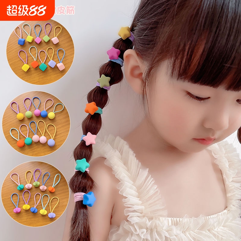 儿童皮筋女童发饰小朋友的头绳宝宝橡皮筋发圈女孩学生发绳高弹力