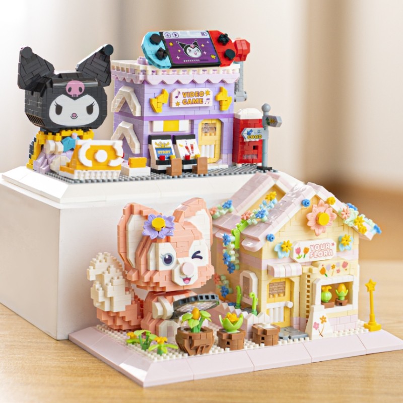 兼容乐高玲娜贝儿笔筒积木星黛露公仔模型摆件儿童拼装玩具礼物女