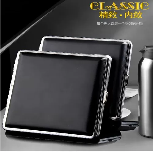 Ультратонкий металлический мужской портативный портсигар, простой и элегантный дизайн, подарок на день рождения