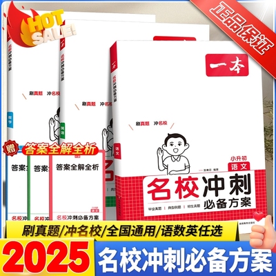 25一本语文数学英语小升初总复习六年级名校冲刺必备方案知识大盘点小学毕业升学考试专项训练小学名师