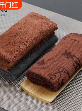 茶巾A1pf0-茶具配件功夫茶布吸水毛巾茶台垫方形茶几桌布抹布