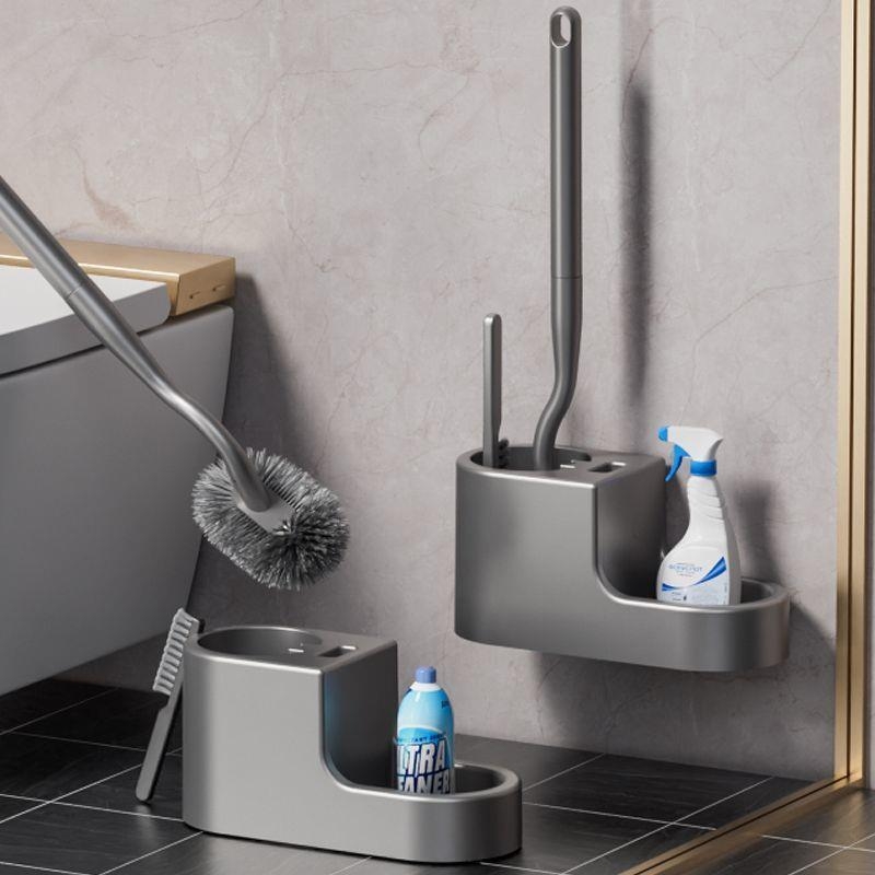 枪灰色马桶刷免打孔厕所刷子家用长手柄清洁套装卫生间洗马桶神器