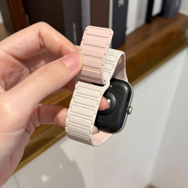 一体拼色磁吸回环硅胶表带适用小米手环9Pro/8Pro通用红米watch54