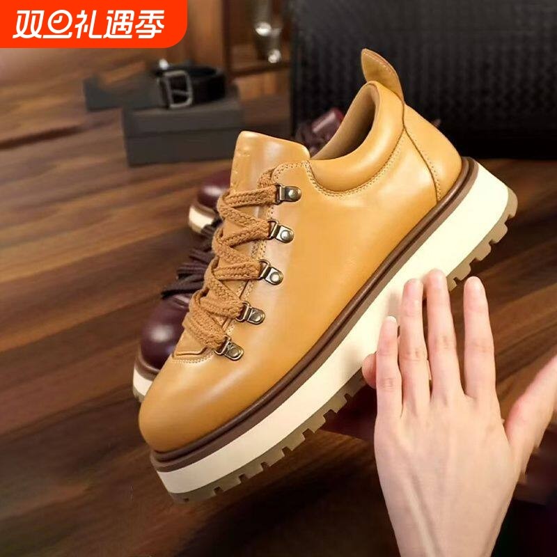 小众高级感德比鞋男2025新款百搭英伦风大头休闲鞋厚底黑皮鞋