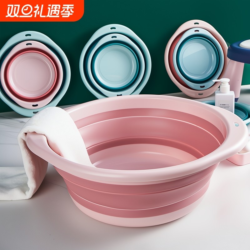 可折叠脸盆用学生婴儿洗脸便携式旅行压缩水盆子家用洗衣洗菜洗脚