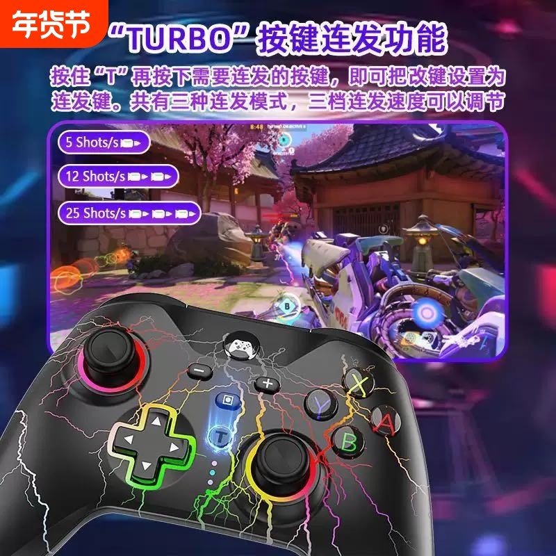 适用于Xbox360手柄电脑无线电视USB游戏震动Xbox手柄黑神话Steam