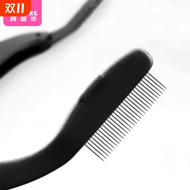 睫毛梳AC1sn0-黑弯柄眉毛梳子眉梳螺旋迷你小梳嫁接睫毛初学者