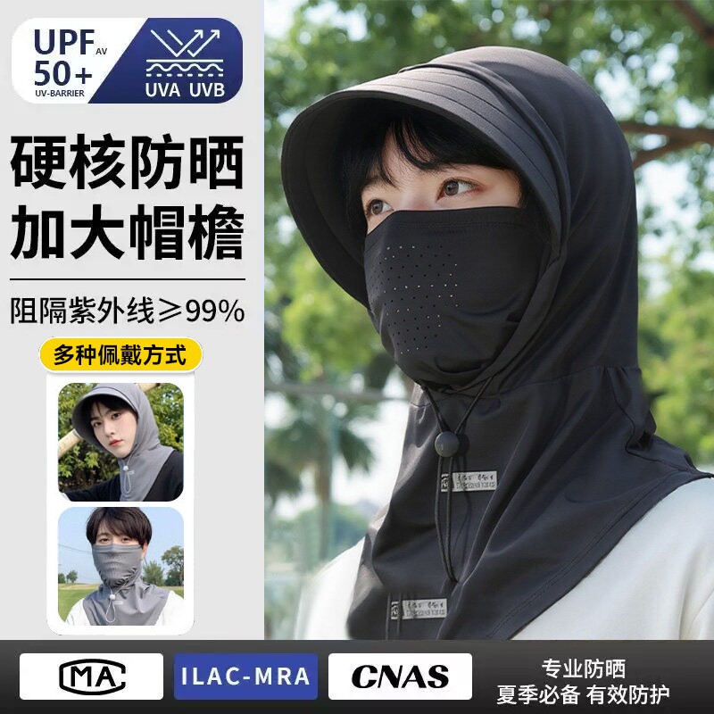 男士防晒头套面罩遮阳帽子一体护图片
