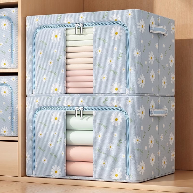 牛津布衣服收纳箱家用衣柜衣物整理箱可折叠布艺百纳箱储物箱神器
