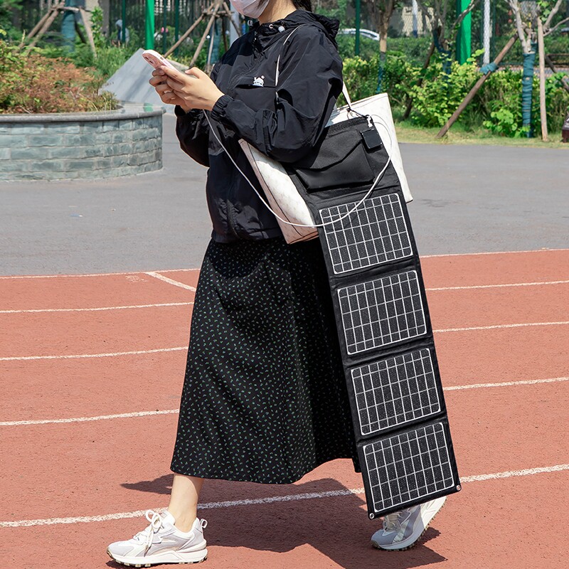 太阳能充电板光伏便携5V12v18V快充电宝手机户外折叠移动电源发电