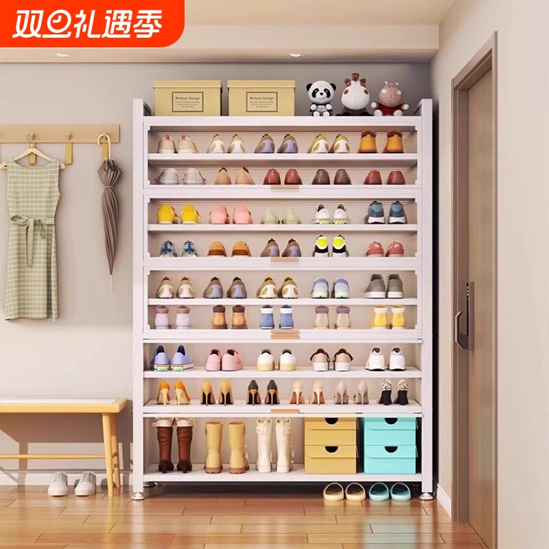 钢制大容量鞋柜家用门口室内防尘入户玄关收纳柜子多层置物架鞋架