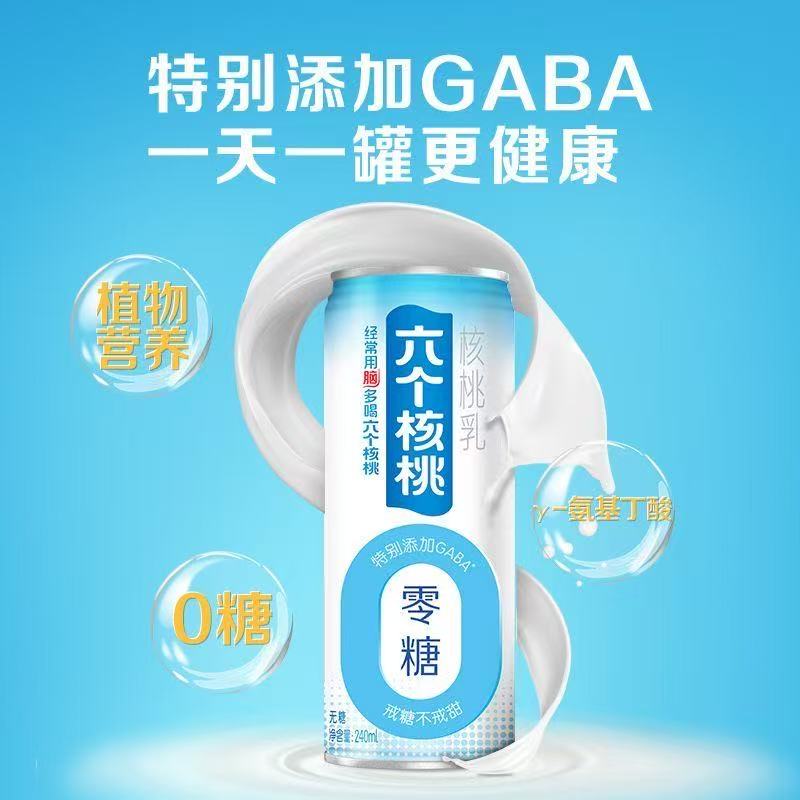 六个核桃核桃乳精简配方营养健康植物蛋白乳饮料核桃乳饮料