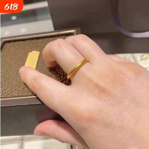 沙金素圈戒指女新款|千人加购