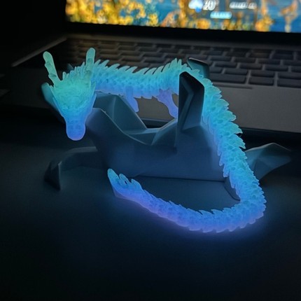 正品3d打印中国龙夜光网红男女孩礼品立体关节仿真玩具模型摆件