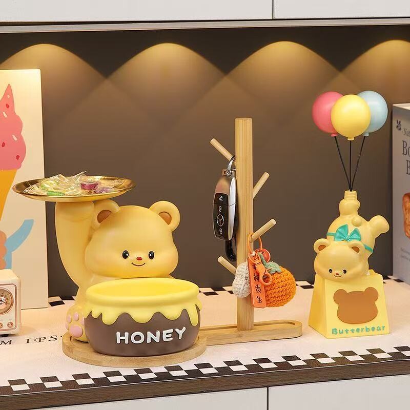 可爱入户进门口钥匙收纳玄关摆件客厅鞋柜装饰品礼物实用回家欢迎