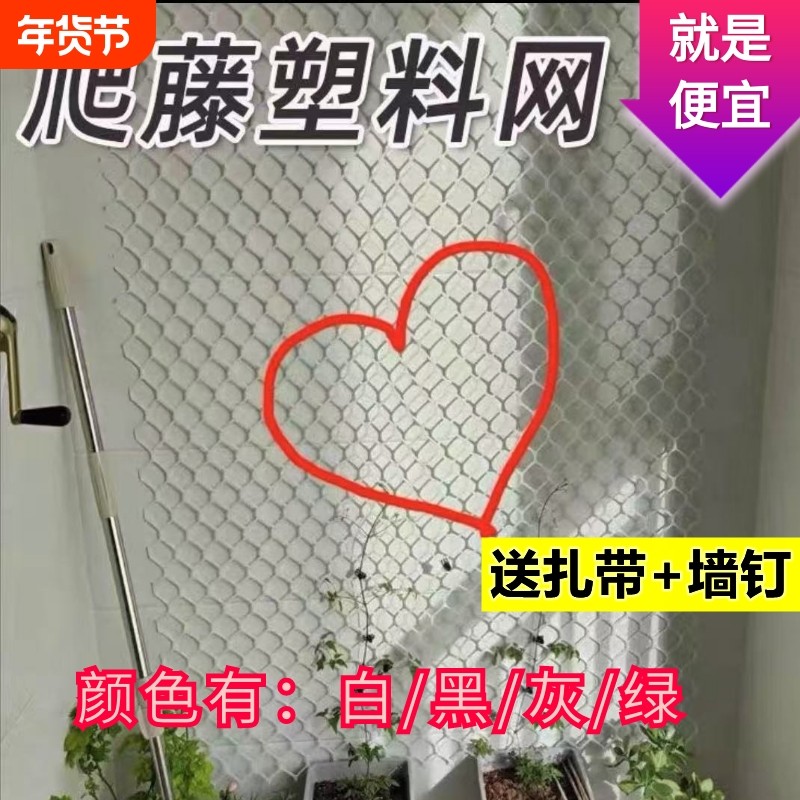 月季花墙架网格植物爬藤架爬藤网种植网攀爬网大孔塑料网格牵引网,五金/工具,攀爬网,淘宝优惠券,粉丝福利购,淘宝优惠卷