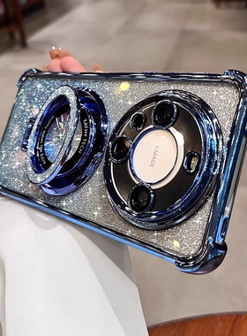 闪粉支架适用畅享80手机壳新款畅享70pro四角气囊畅享70x镜头全包70S简约高级感70Plus防摔60畅享80pro保护套