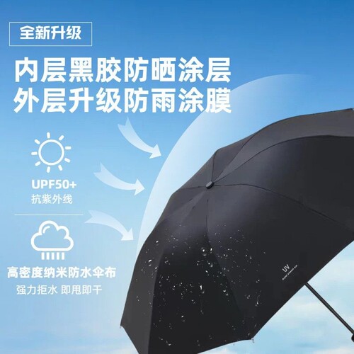 可折叠迷你伞UV黑胶防晒遮雨自动手动便携超轻八骨多种颜色可选