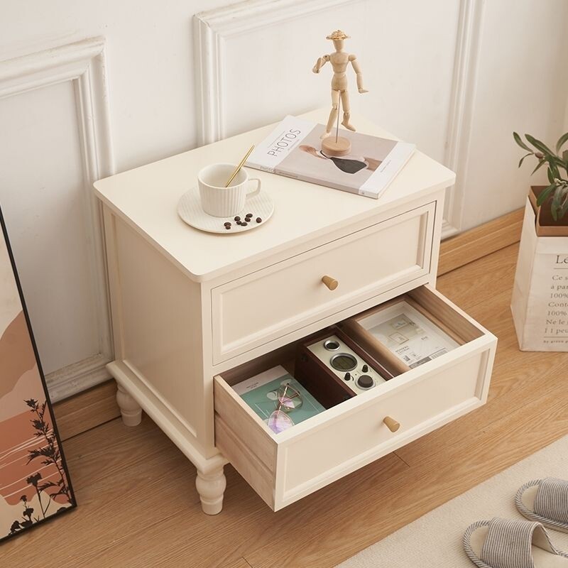 c小柜子网红实木床头柜小型收纳柜简约卧室储物柜白色轻奢