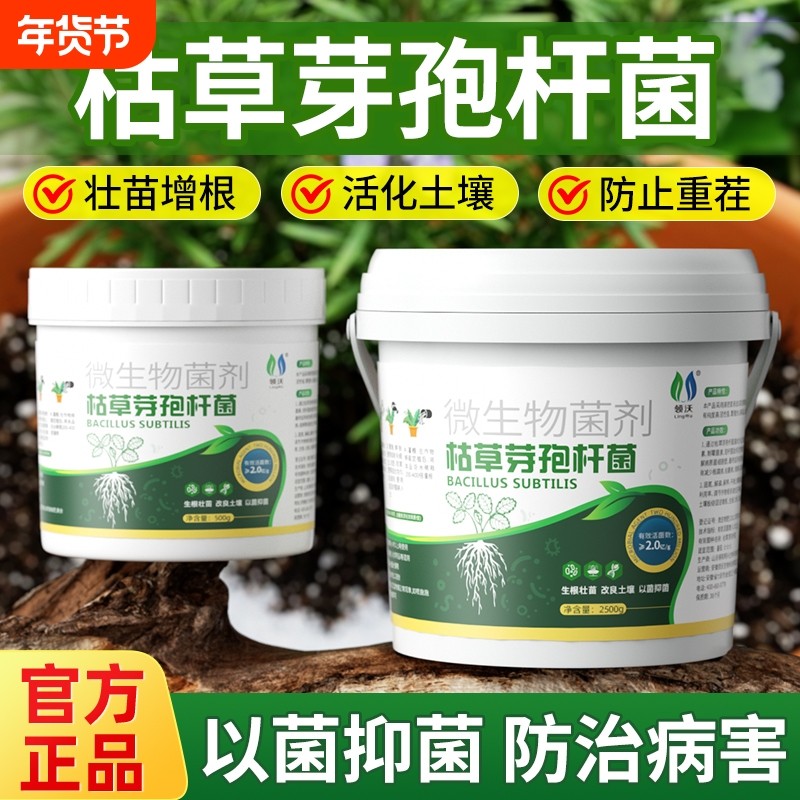枯草芽孢菌杆菌旗舰店正品微生物菌剂月季桂兰花农用土壤有机肥料