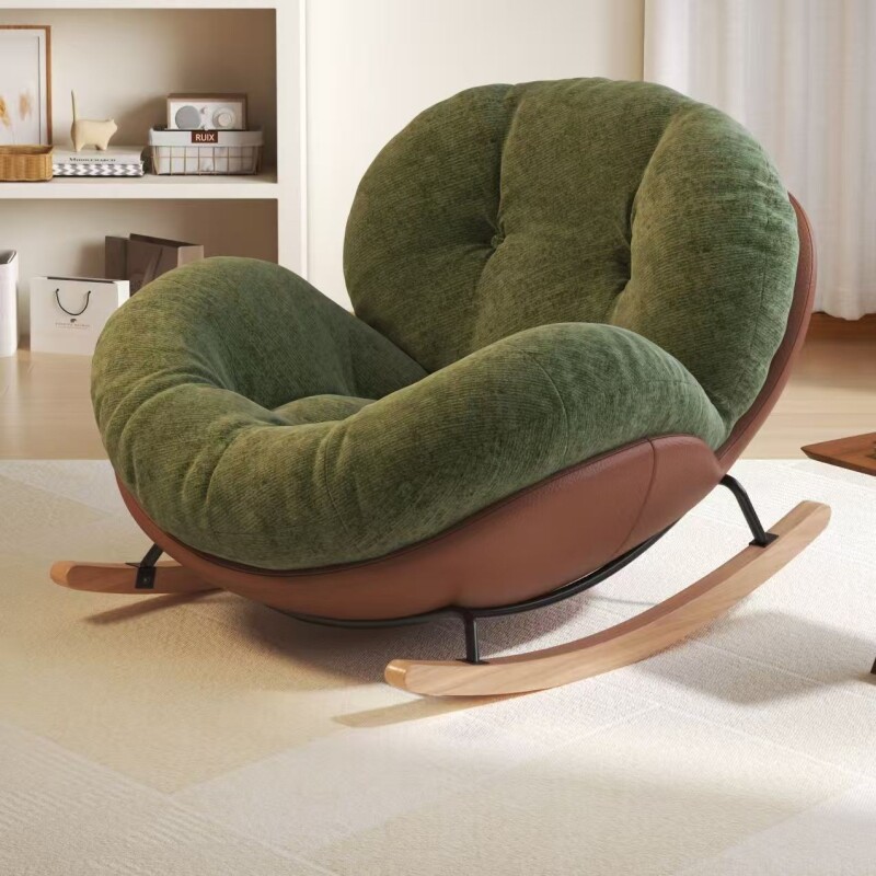 摇椅懒人躺椅家用休闲女生单人沙发阳台客厅云朵摇摇舒适黑色绿色